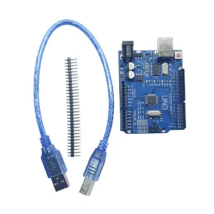 Arduino UNO R3 SMD connected with USB cable