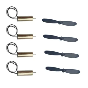 Mini drone motor with propeller set